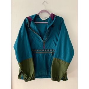 LL Bean•Vintage Anorack Aztec Hooded Jacket•Large